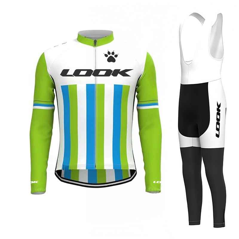 Mountain Biking Long Sleeve Shirt - LOOK Jersey Bersepeda, Kemeja Bersepeda Lengan