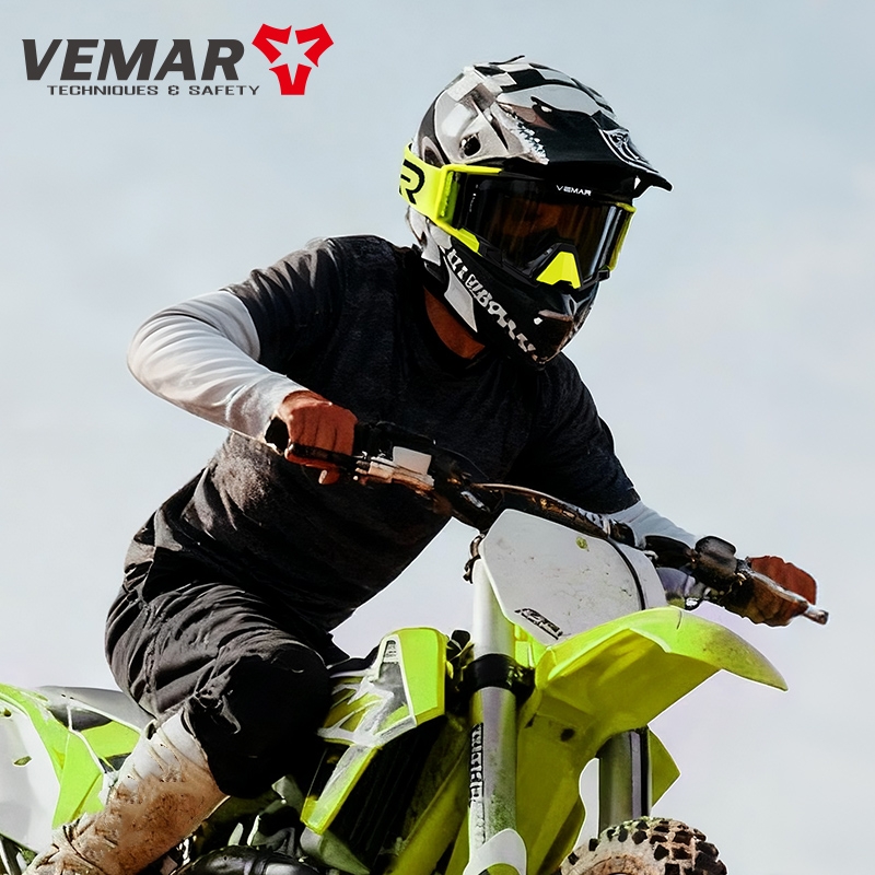 Mountain Biking Full Face Helmet - Kacamata Motor VEMAR Berkualitas Tinggi untuk