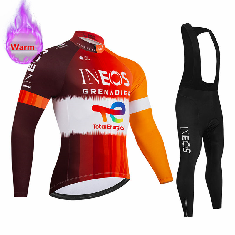 Mountain Biking Wallpaper - Set Jersey Bersepeda Lengan Panjang Ineos