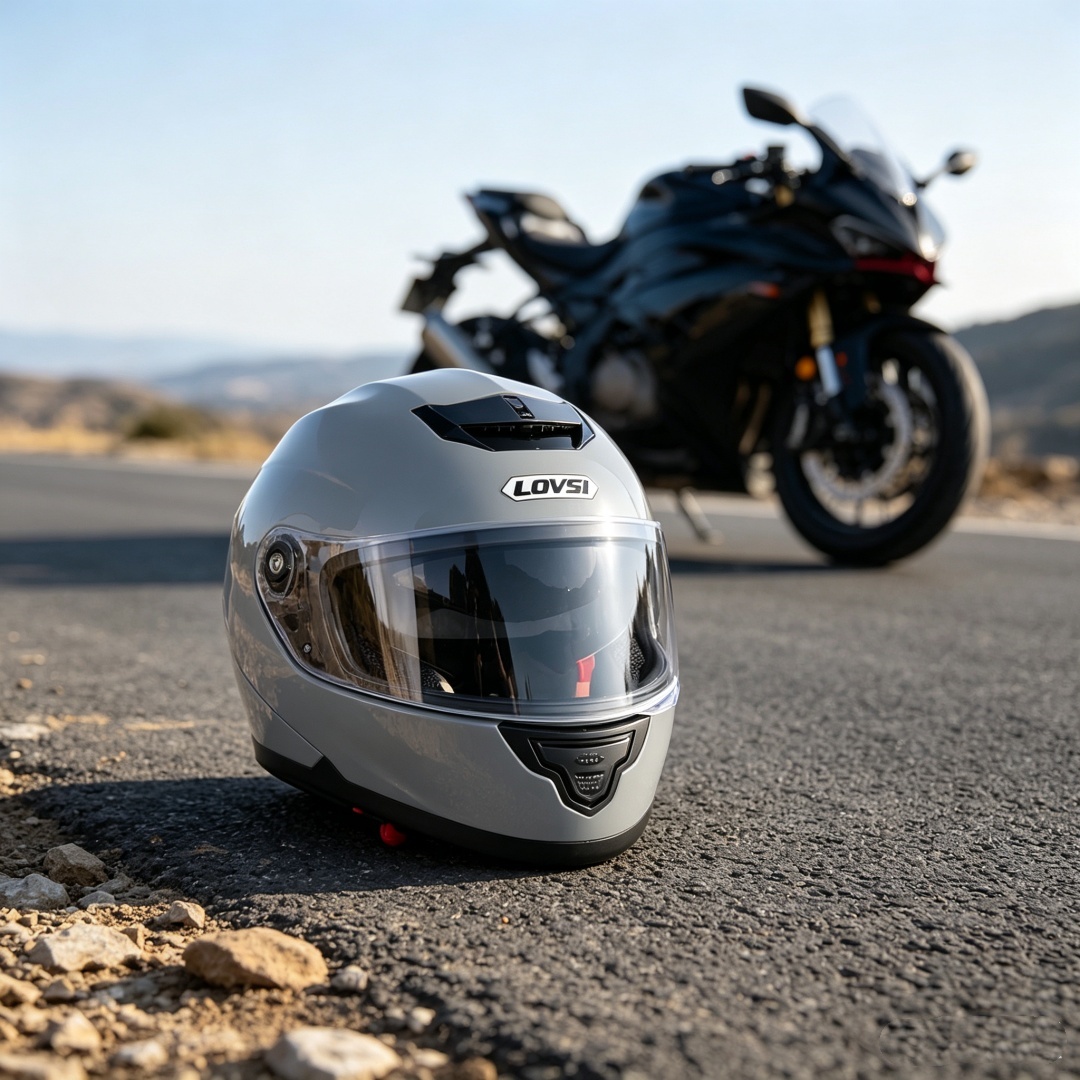 Mountain Biking Full Face Helmet - Helm Motor Full Face Unisex Bersertifikasi