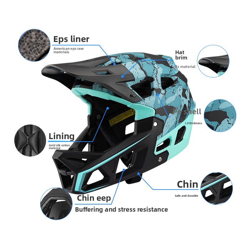 Helm Sepeda Gunung Off-Road Do - Mountain Biking Full Face Helmet ulasan dan harga
