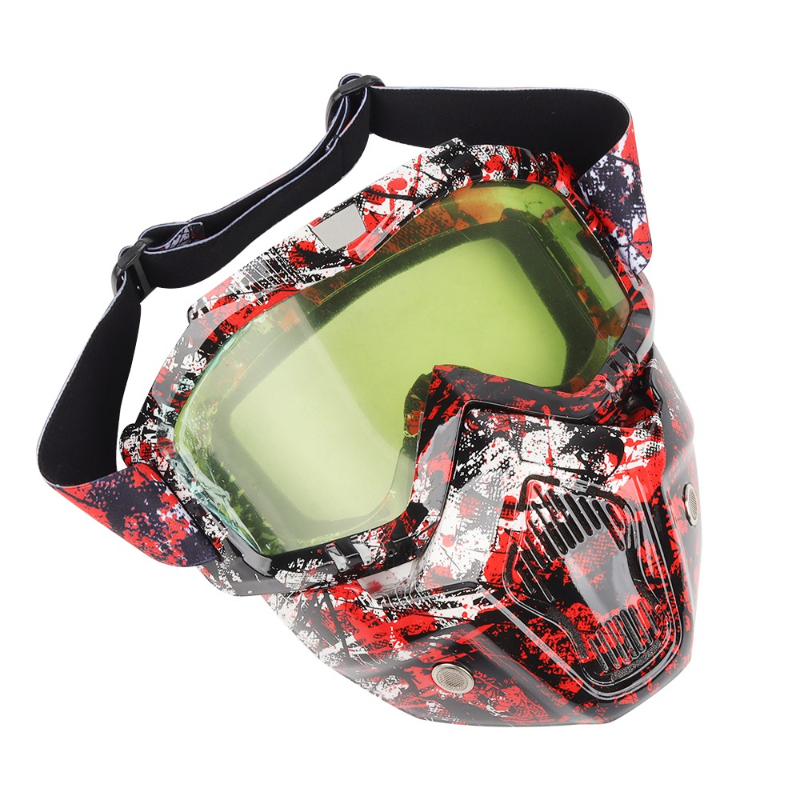 Kacamata sepeda motor, masker, - Mountain Biking Full Face Helmet ulasan dan harga