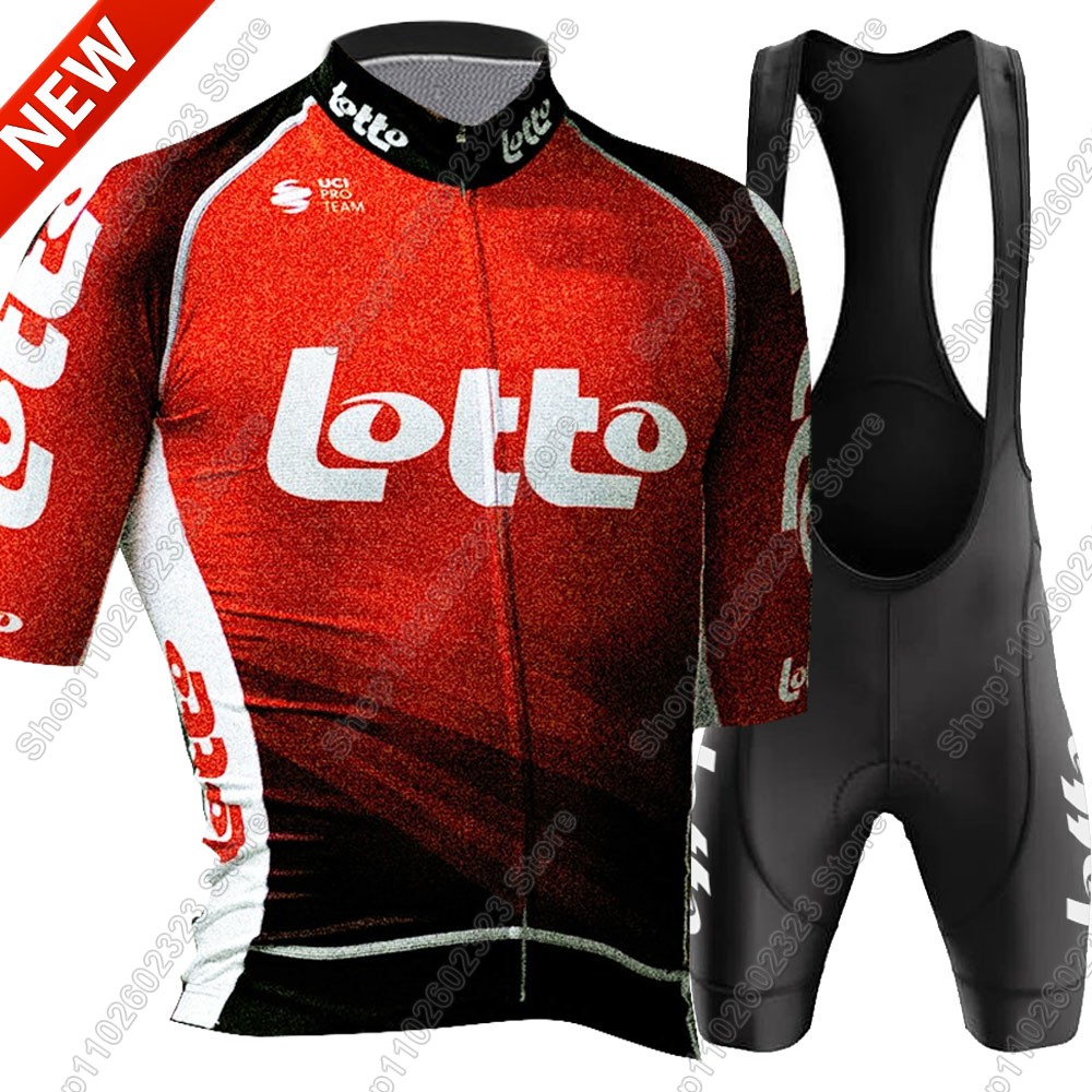 Set Jersey Bersepeda Tim Lotto - Mountain Biking Wallpaper ulasan dan harga