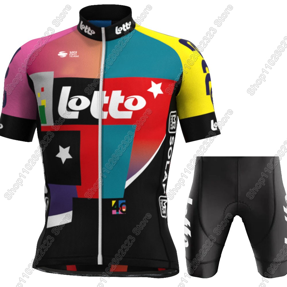 Set Jersey Bersepeda Tim Lotto - Mountain Biking Wallpaper ulasan dan harga