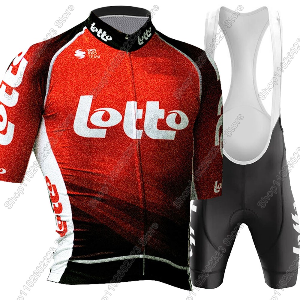 Set Jersey Bersepeda Tim Lotto - Mountain Biking Wallpaper ulasan dan harga
