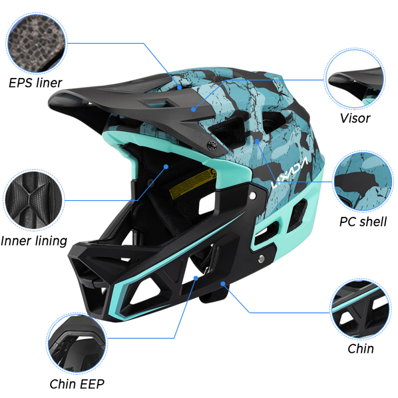 Helm sepeda gunung Full Face d - Mountain Biking Full Face Helmet ulasan dan harga