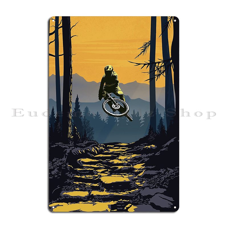 Poster tanda timah kustom gara - Mountain Biking Europe ulasan dan harga