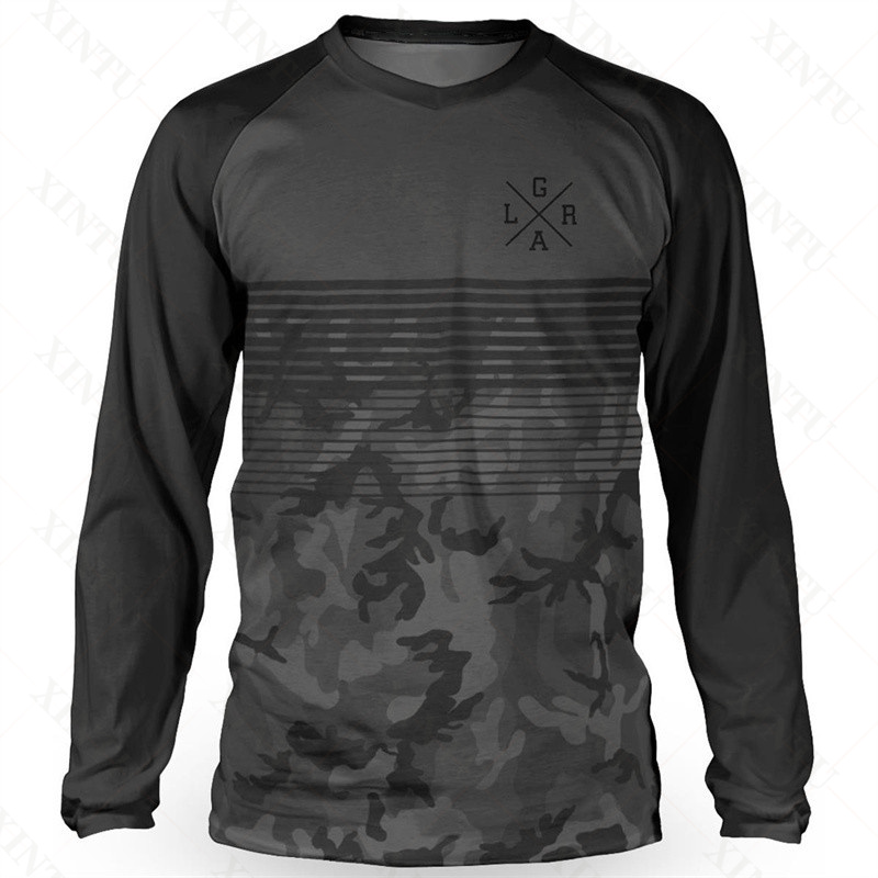 Jersey Pria Pengendara Longgar - Mountain Biking Long Sleeve Shirt ulasan dan harga