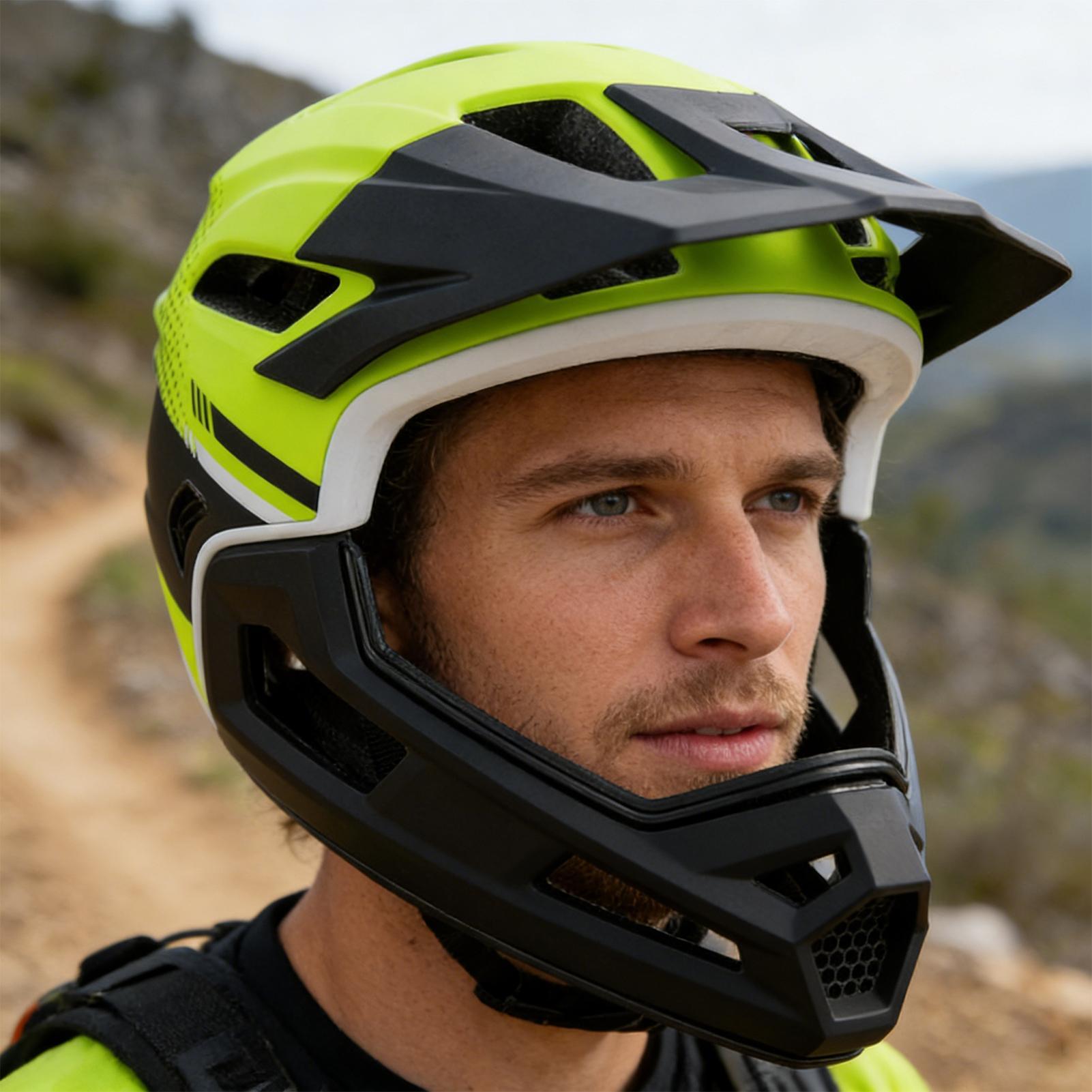 Helm Sepeda Full Face Pelindun - Mountain Biking Full Face Helmet ulasan dan harga